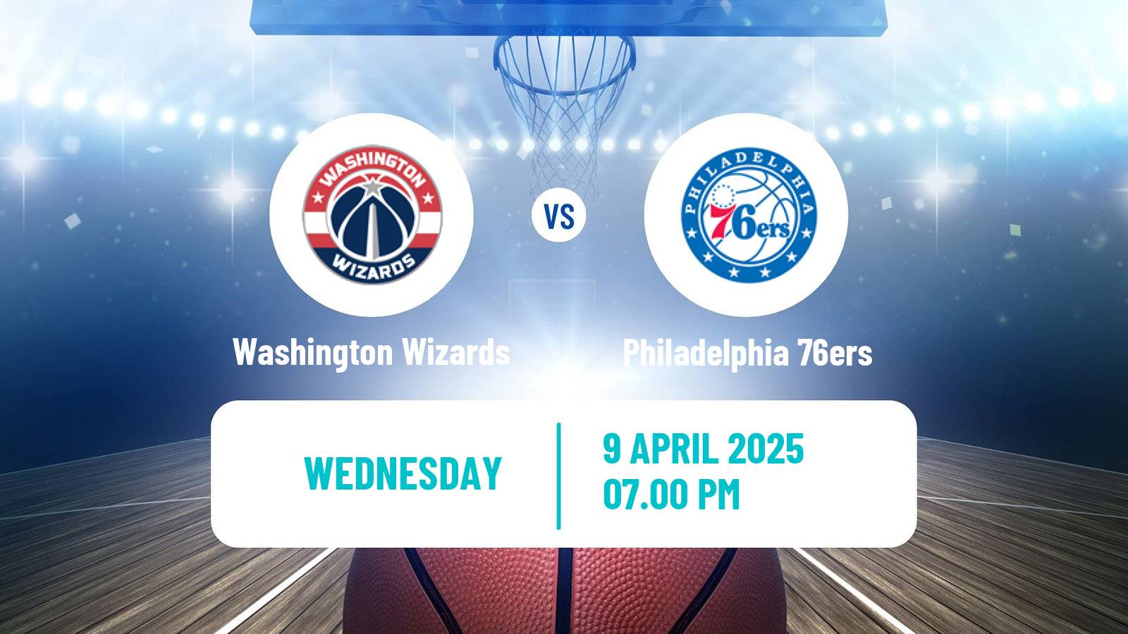 Basketball NBA Washington Wizards - Philadelphia 76ers