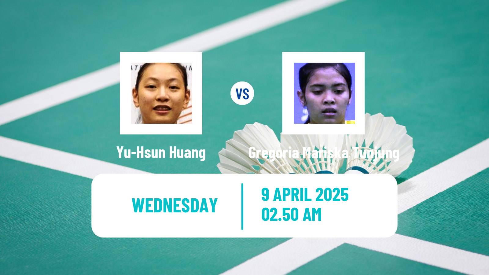 Badminton BWF Asia Championships Women Yu-Hsun Huang - Gregoria Mariska Tunjung