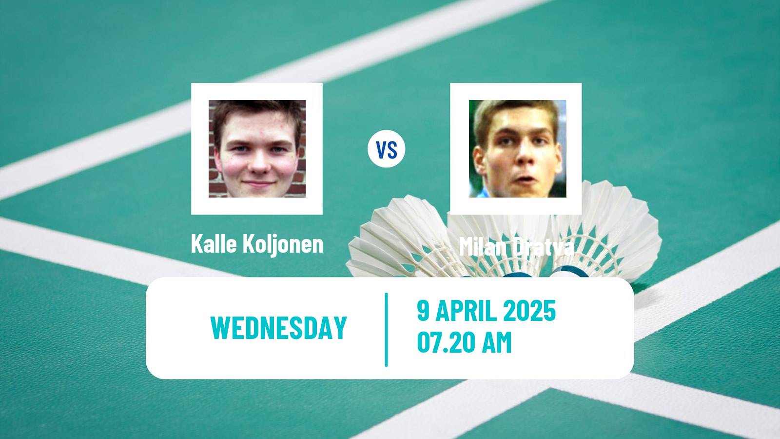 Badminton BWF European Championship Men Kalle Koljonen - Milan Dratva