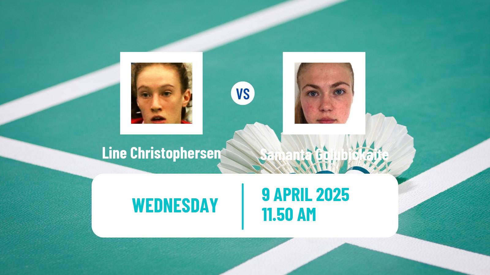 Badminton BWF European Championship Women Line Christophersen - Samanta Golubickaite
