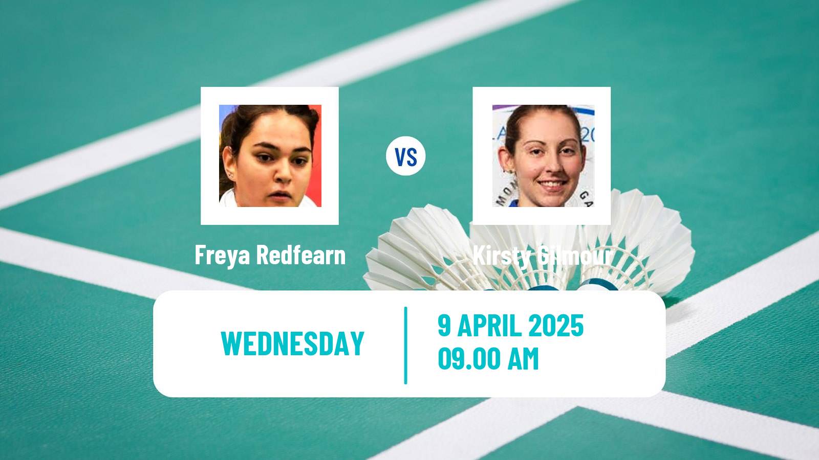 Badminton BWF European Championship Women Freya Redfearn - Kirsty Gilmour