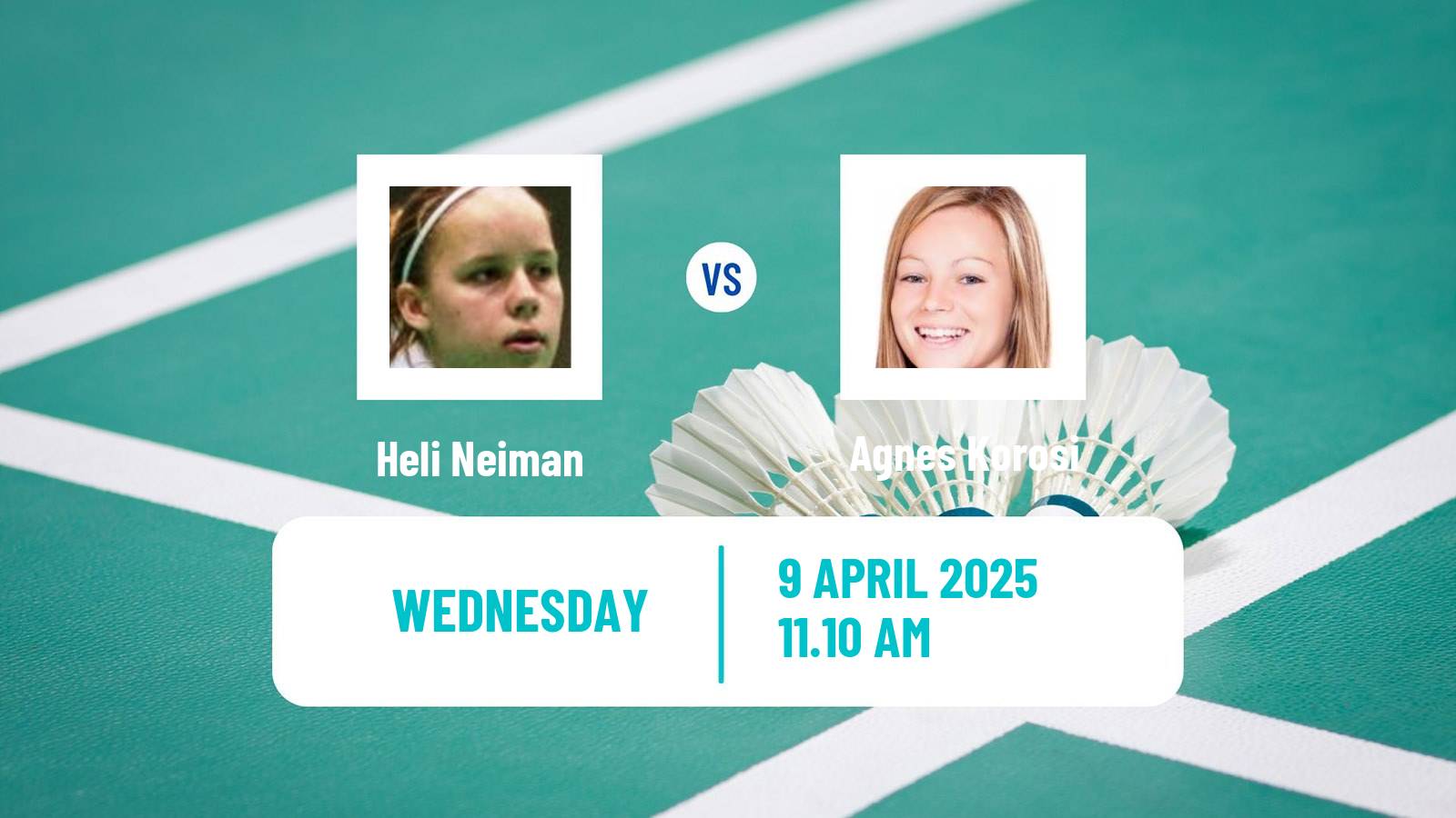 Badminton BWF European Championship Women Heli Neiman - Agnes Korosi