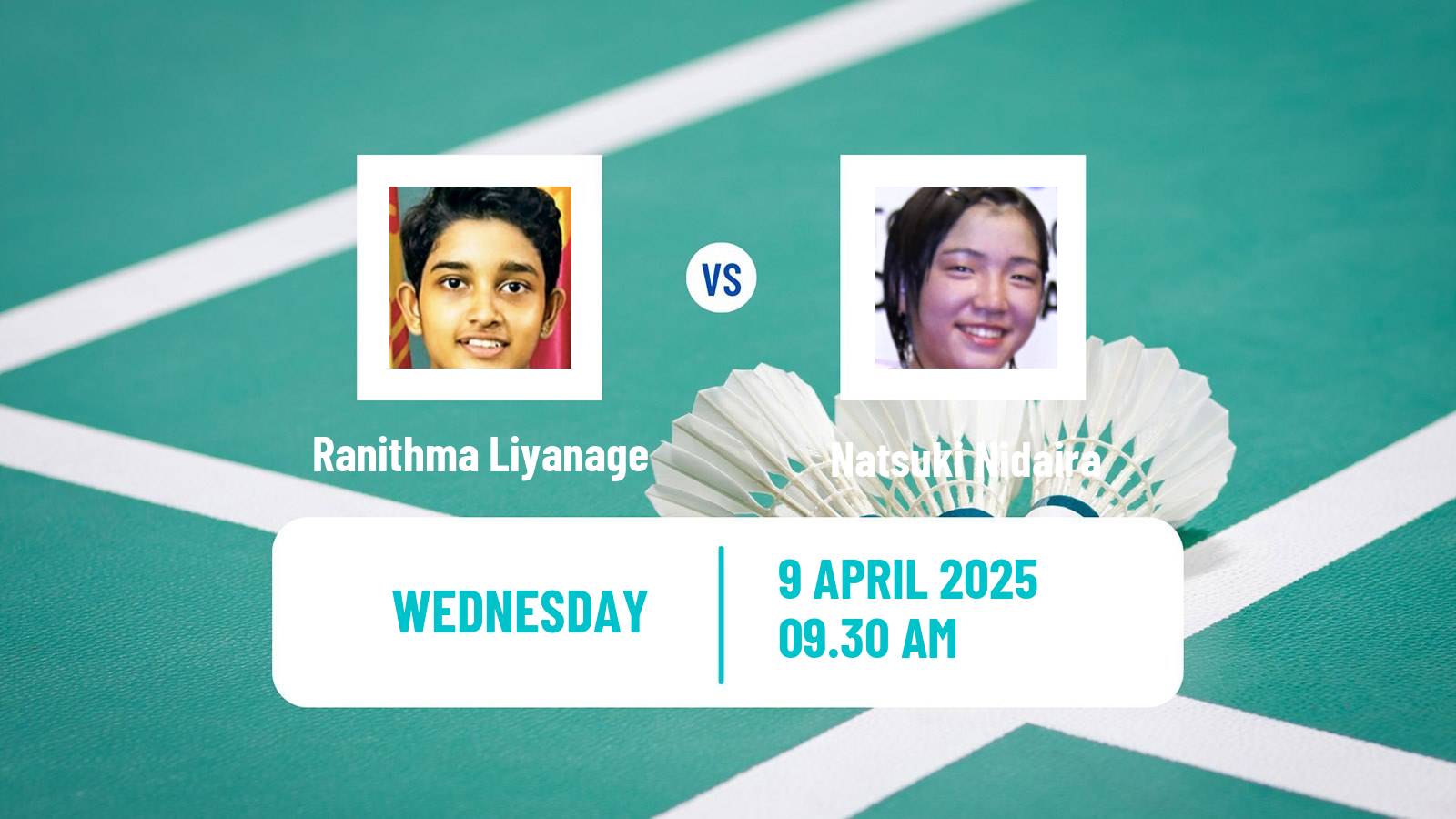 Badminton BWF Asia Championships Women Ranithma Liyanage - Natsuki Nidaira