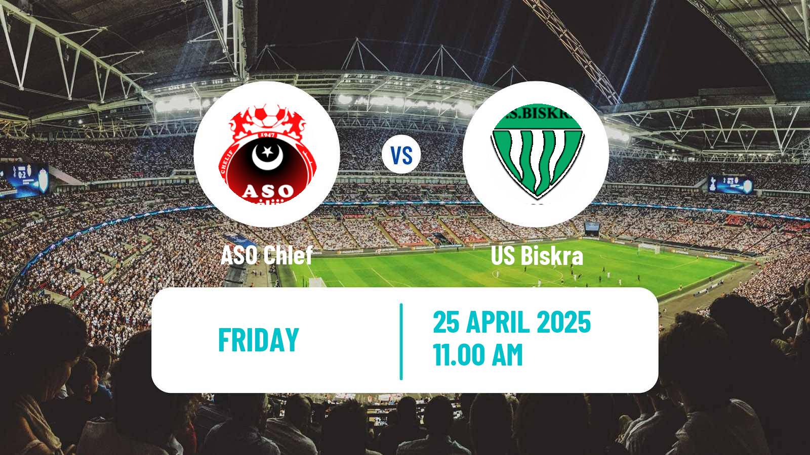 Soccer Algerian Ligue 1 ASO Chlef - Biskra
