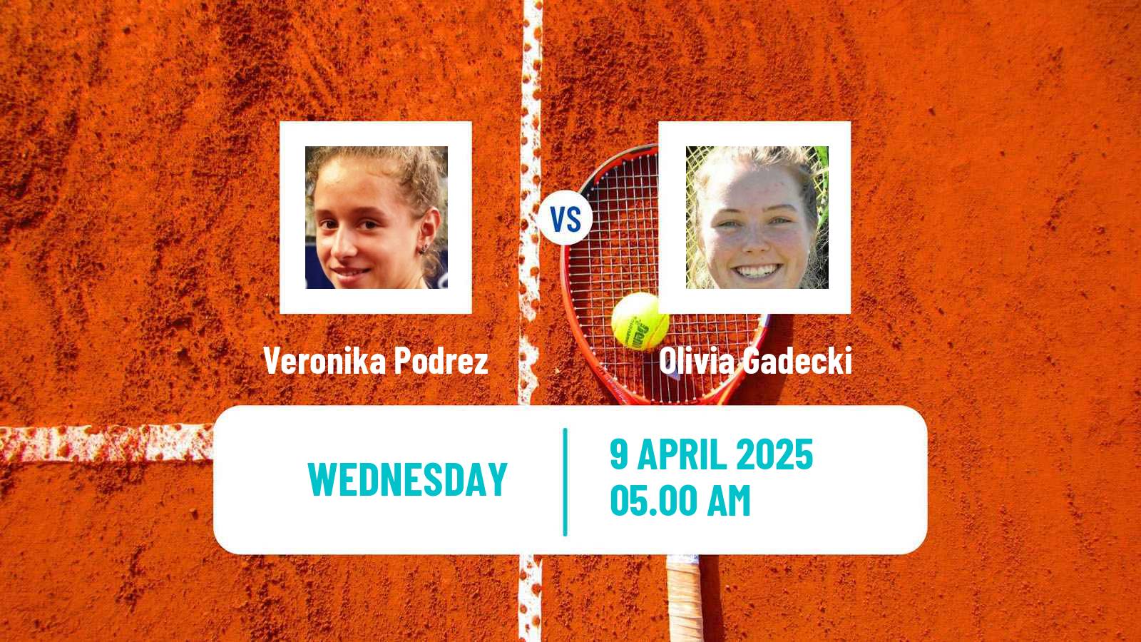 Tennis ITF W100 Zaragoza Women Veronika Podrez - Olivia Gadecki