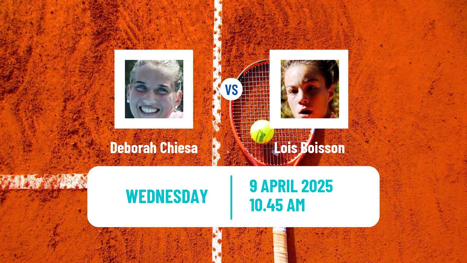 Tennis ITF W75 Bellinzona Women Deborah Chiesa - Lois Boisson