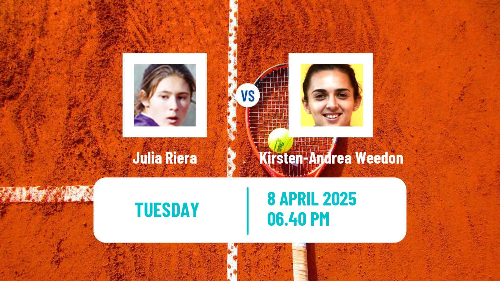 Tennis WTA Billie Jean King Cup Group I Julia Riera - Kirsten-Andrea Weedon