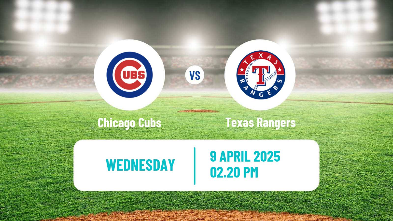 Baseball MLB Chicago Cubs - Texas Rangers