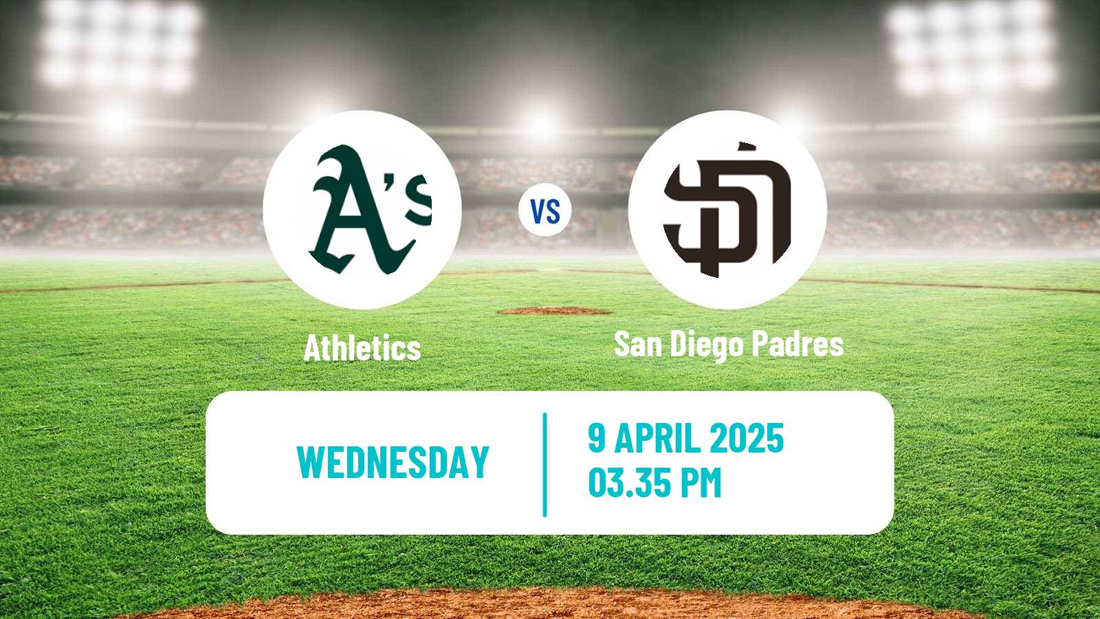 Baseball MLB Athletics - San Diego Padres