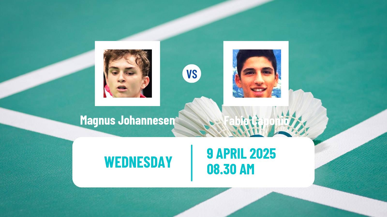 Badminton BWF European Championship Men Magnus Johannesen - Fabio Caponio