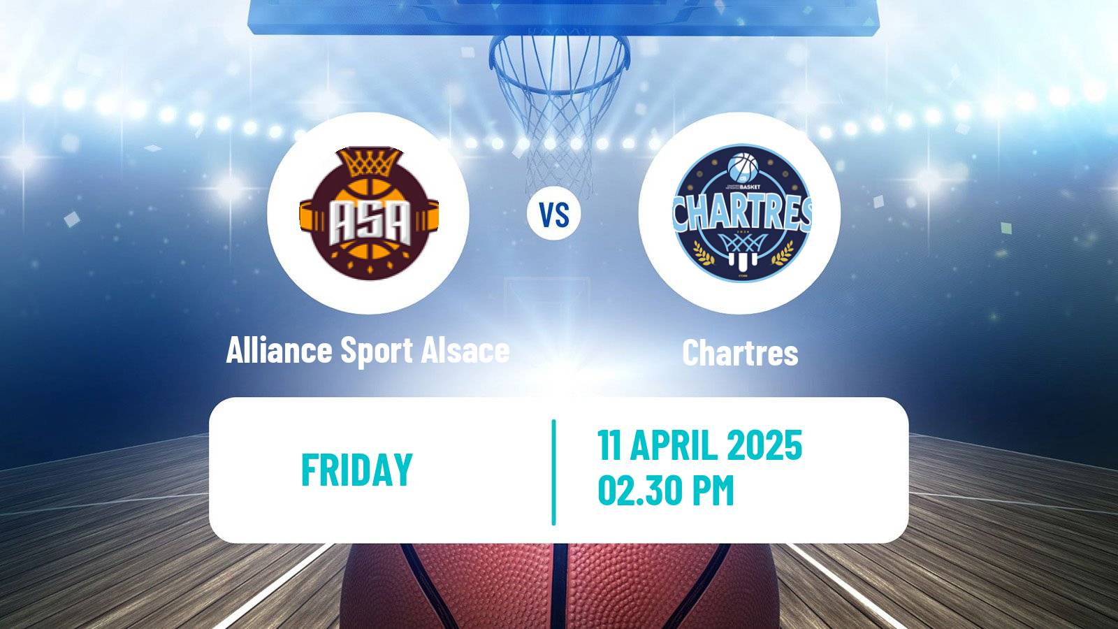 Basketball French LNB Pro B Alliance Sport Alsace - Chartres