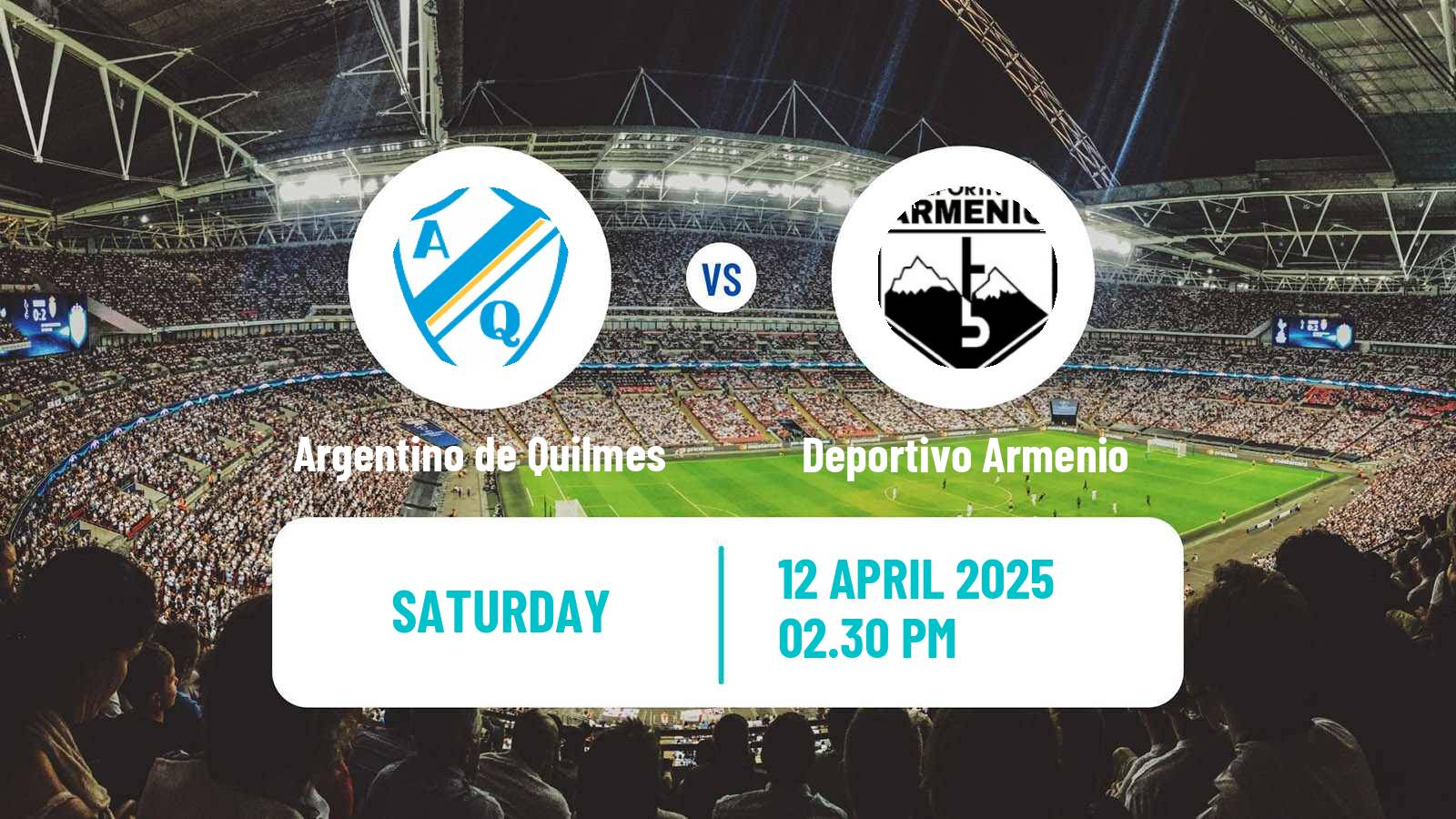 Soccer Argentinian Primera B Argentino de Quilmes - Deportivo Armenio