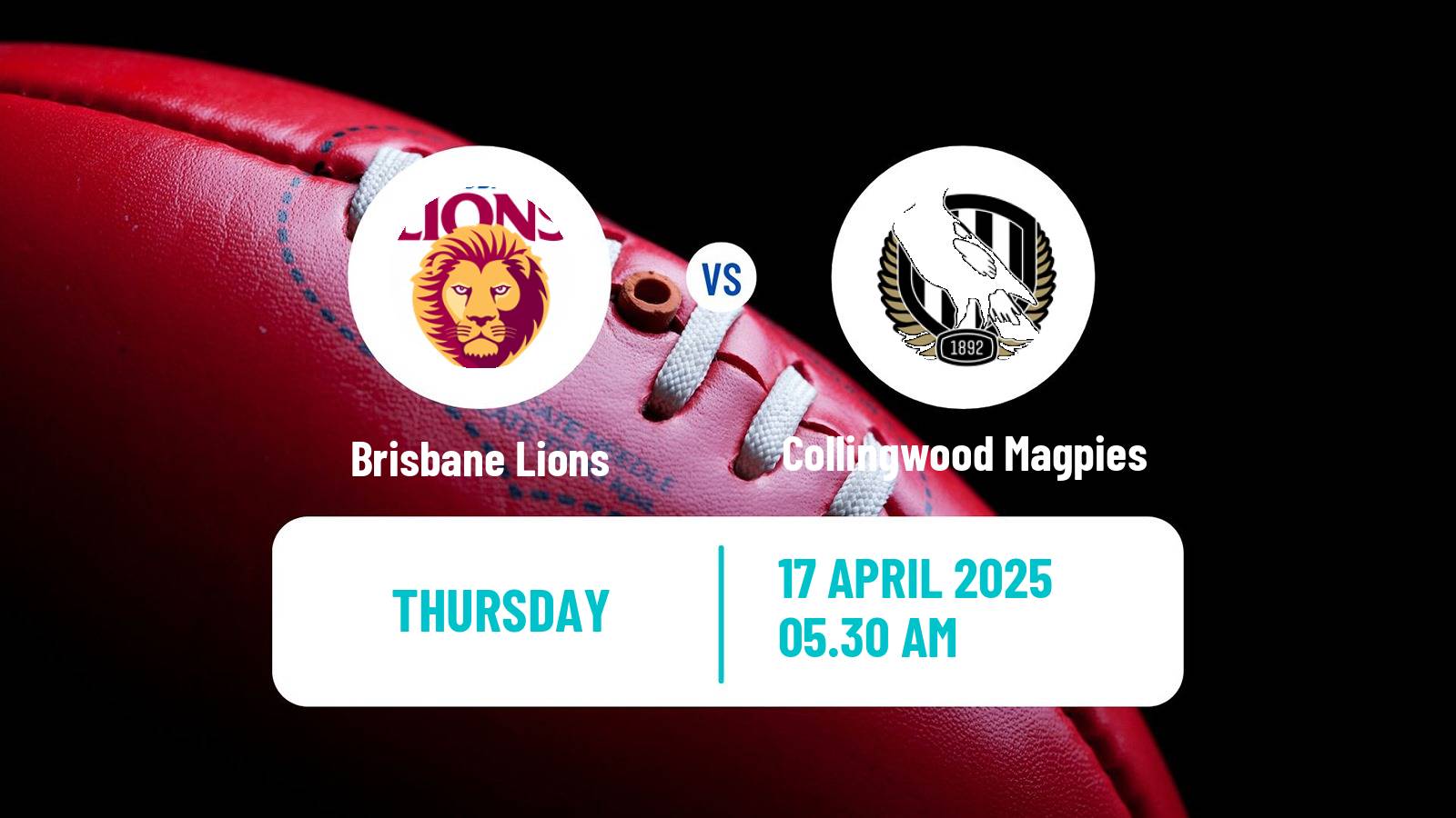 Aussie rules AFL Brisbane Lions - Collingwood Magpies