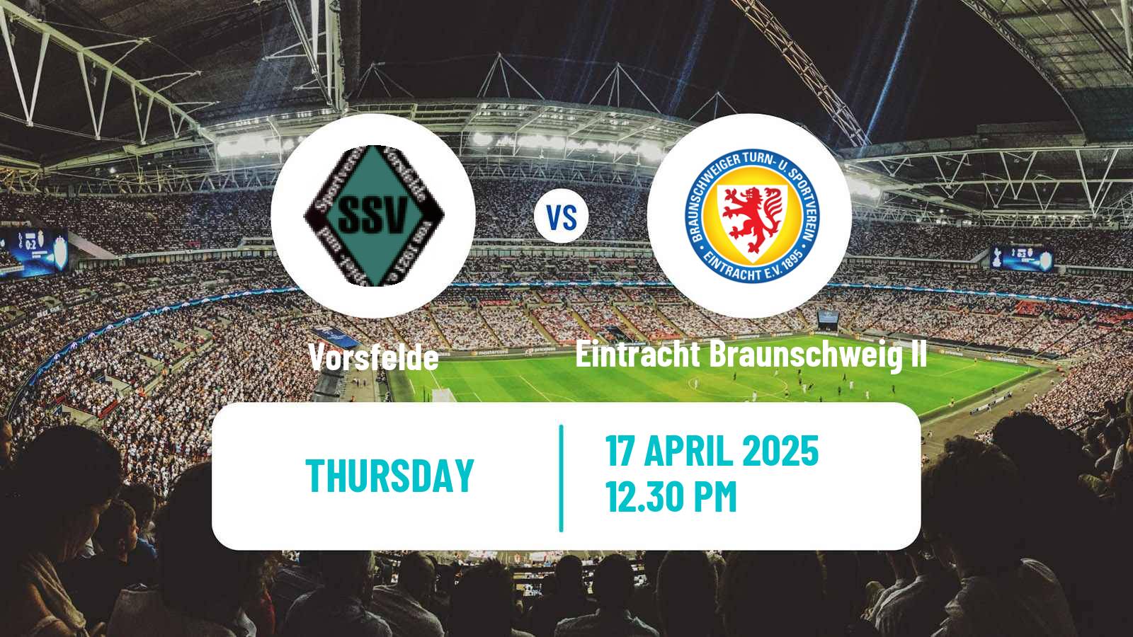 Soccer German Oberliga Niedersachsen Vorsfelde - Eintracht Braunschweig II