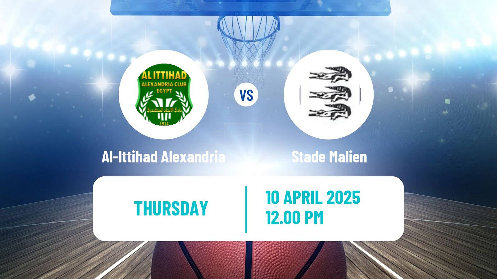 Basketball Basketball Africa League Al-Ittihad Alexandria - Stade Malien