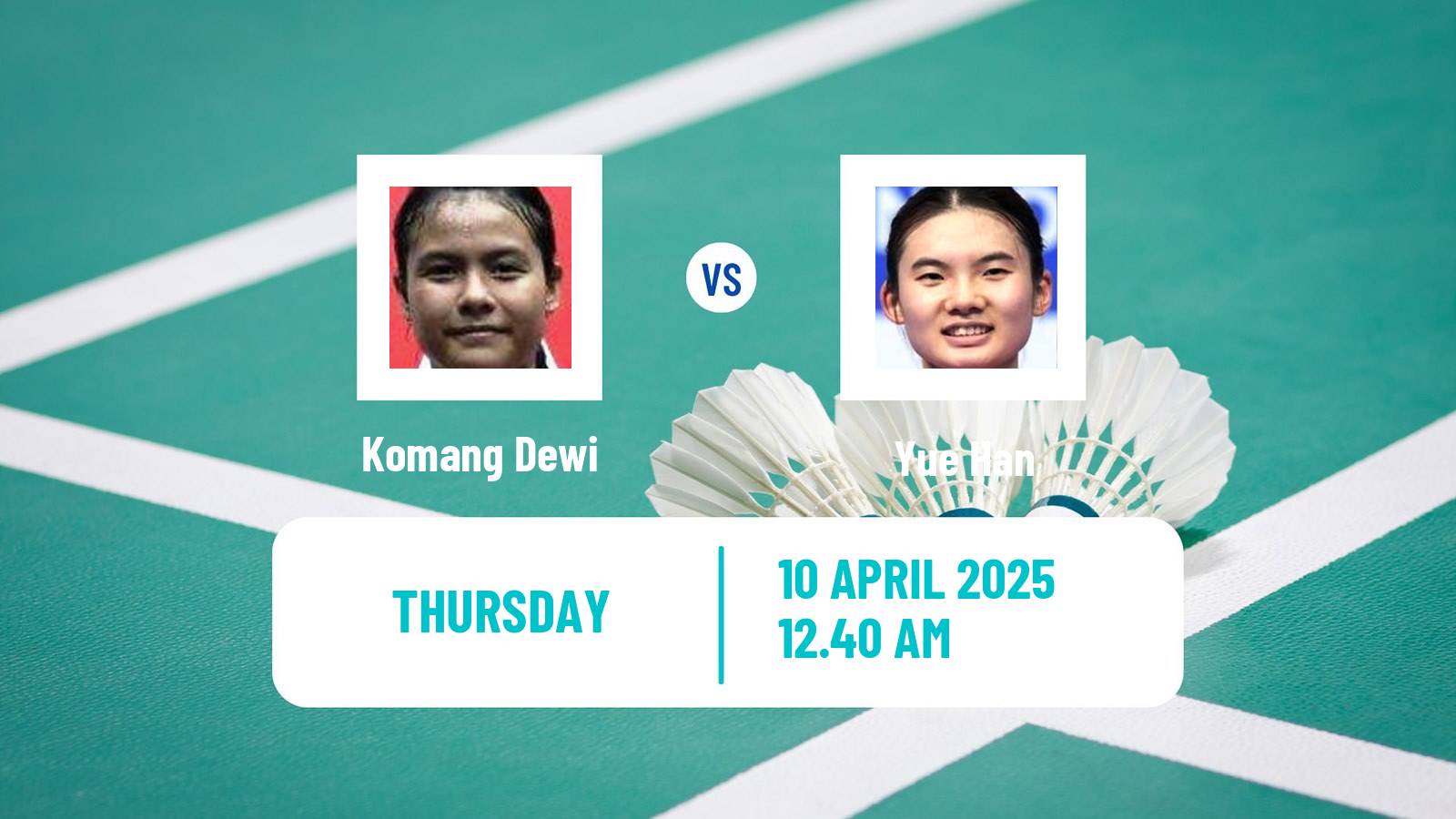 Badminton BWF Asia Championships Women Komang Dewi - Yue Han