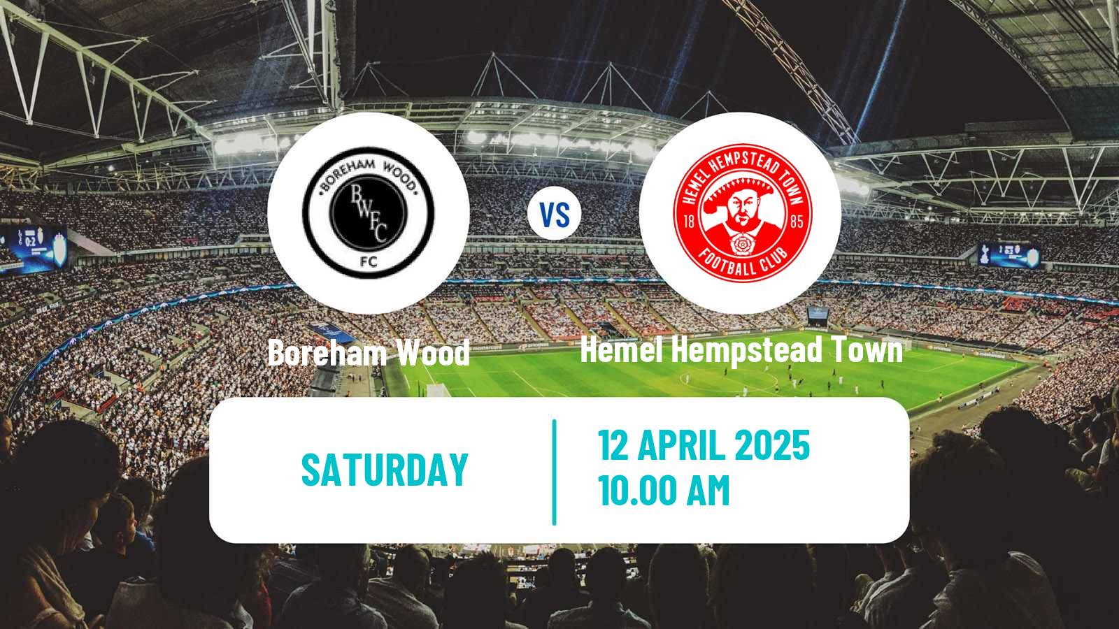 Soccer English National League South Boreham Wood - Hemel Hempstead Town