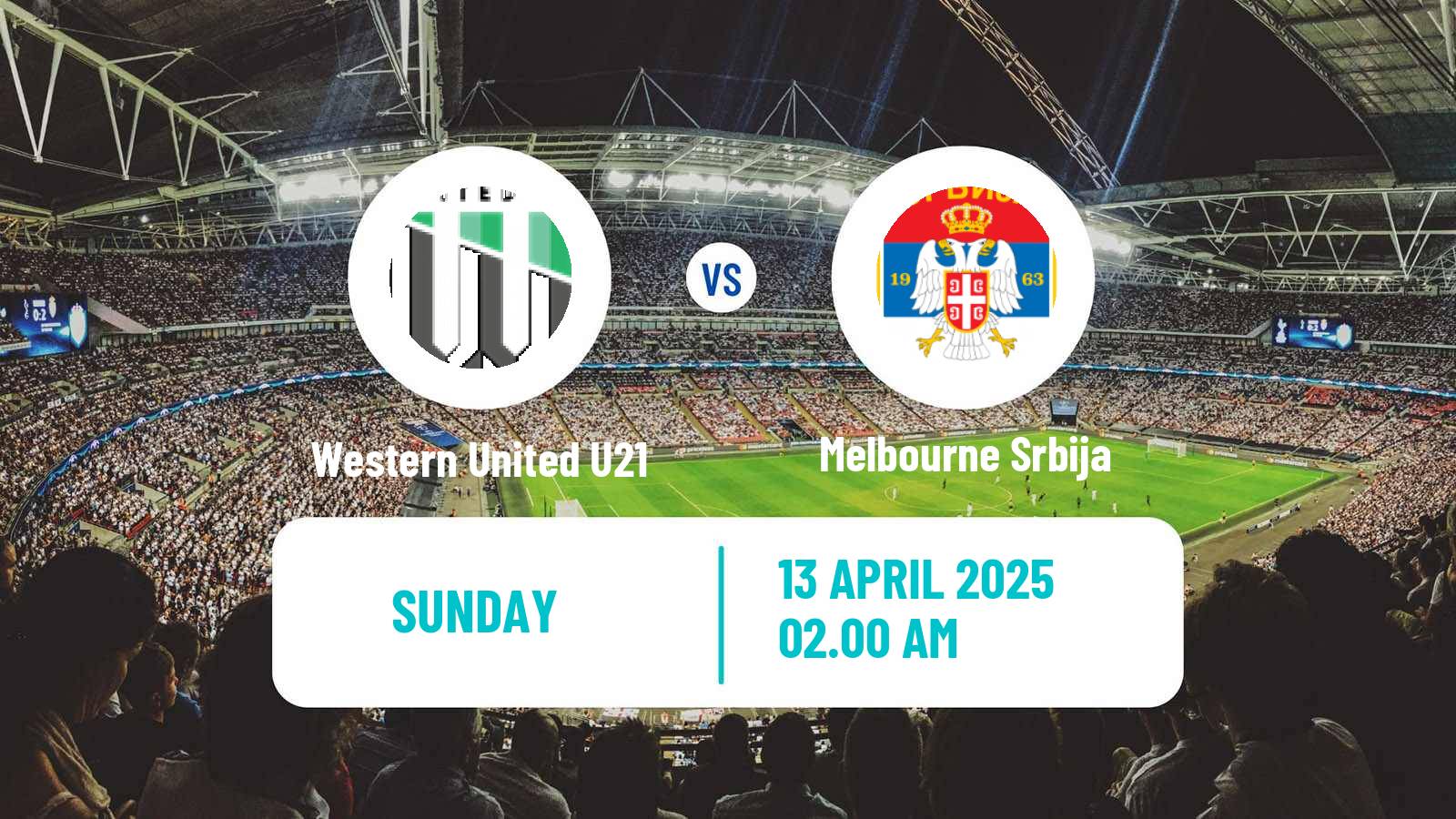 Soccer Australian Victoria Premier League Western United U21 - Melbourne Srbija