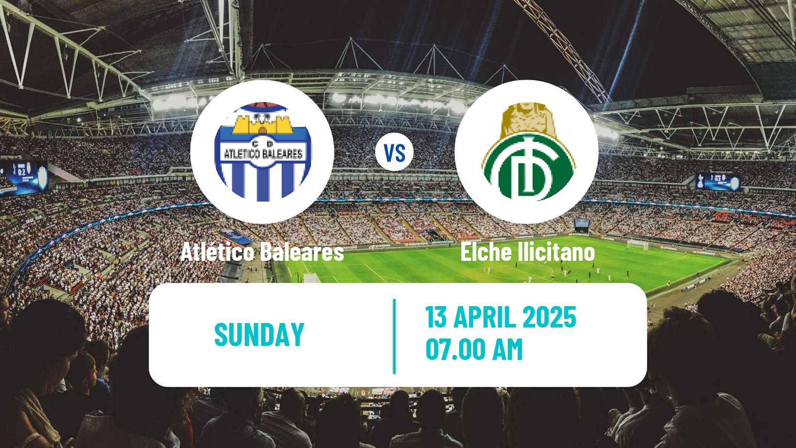 Soccer Spanish Segunda RFEF - Group 3 Atlético Baleares - Elche Ilicitano