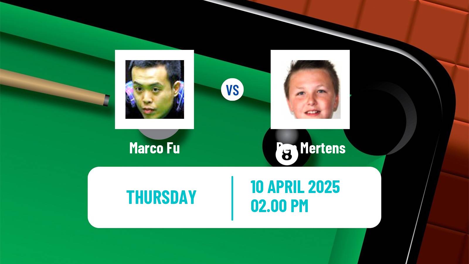 Snooker World Championship Marco Fu - Ben Mertens