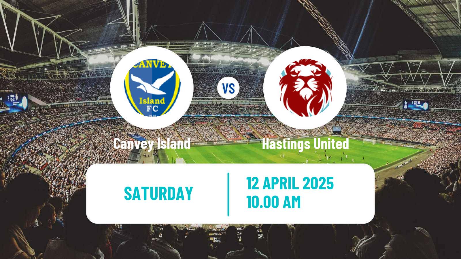 Soccer English Isthmian League Premier Division Canvey Island - Hastings United