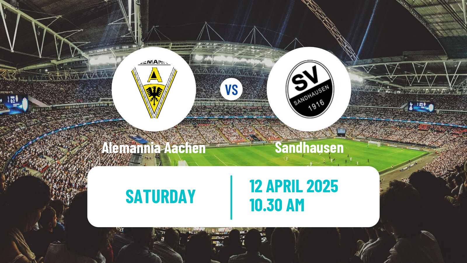 Soccer German 3 Bundesliga Alemannia Aachen - Sandhausen