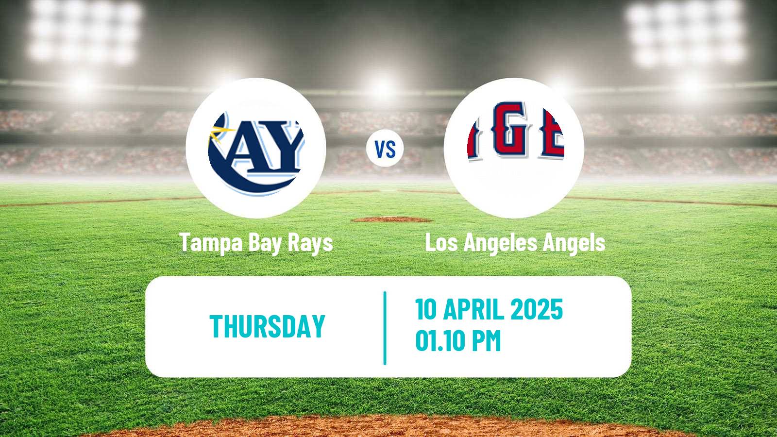 Baseball MLB Tampa Bay Rays - Los Angeles Angels