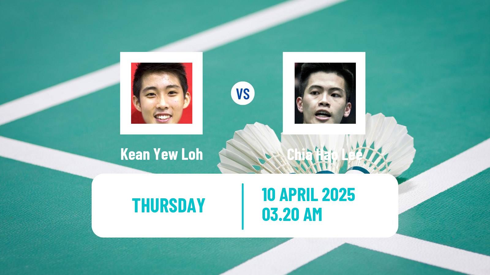 Badminton BWF Asia Championships Men Kean Yew Loh - Chia Hao Lee