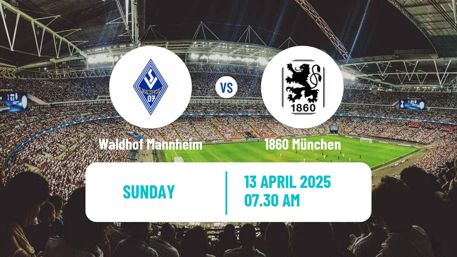 Soccer German 3 Bundesliga Waldhof Mannheim - 1860 München