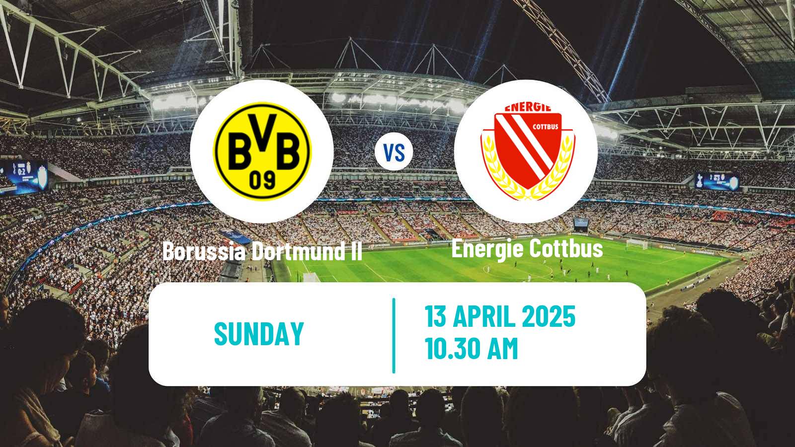 Soccer German 3 Bundesliga Borussia Dortmund II - Energie Cottbus