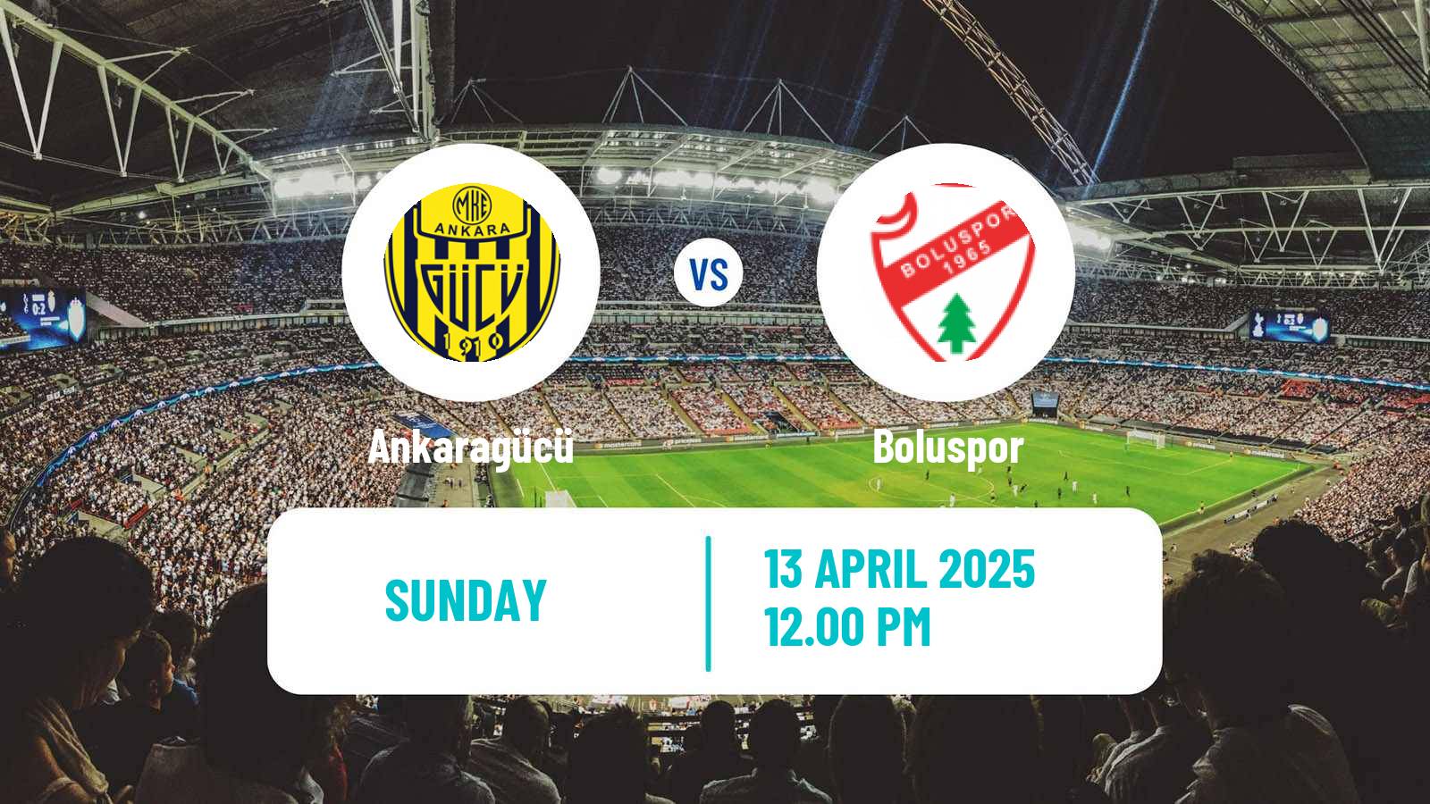 Soccer Turkish First League Ankaragücü - Boluspor