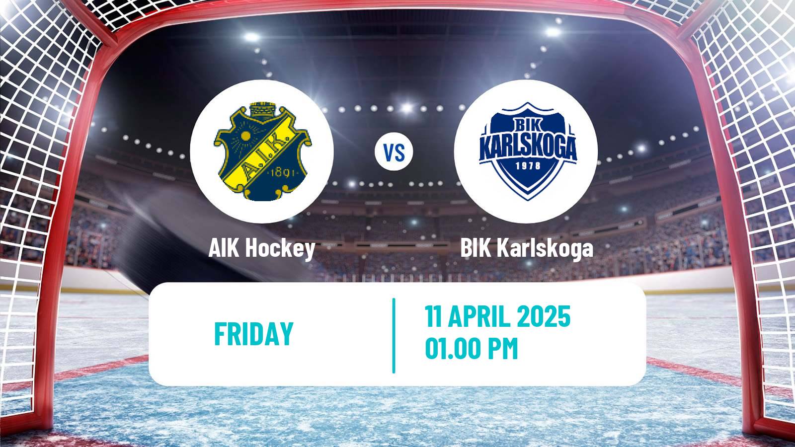 Hockey Swedish Hockey Allsvenskan AIK - BIK Karlskoga