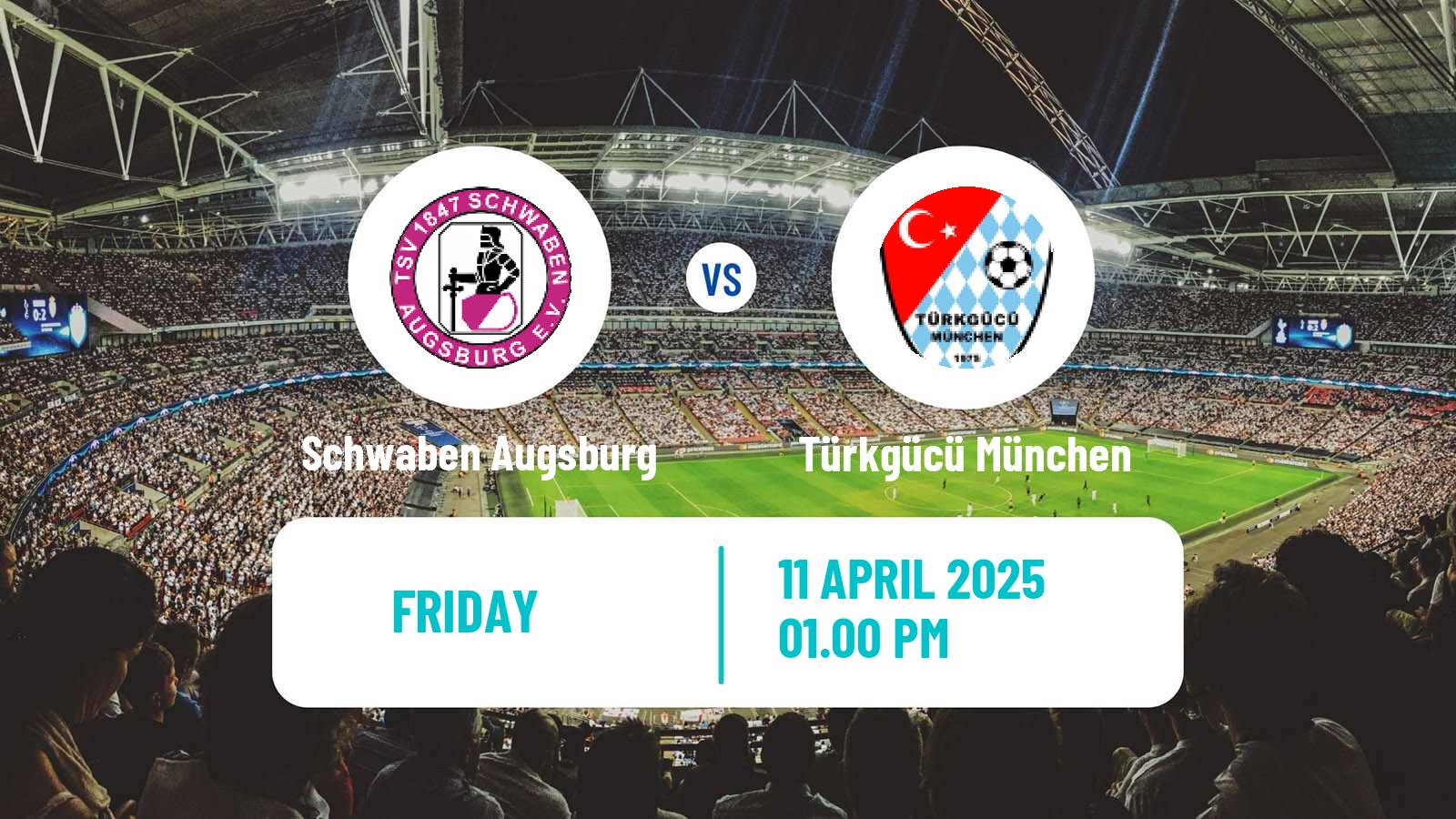Soccer German Regionalliga Bayern Schwaben Augsburg - Türkgücü München