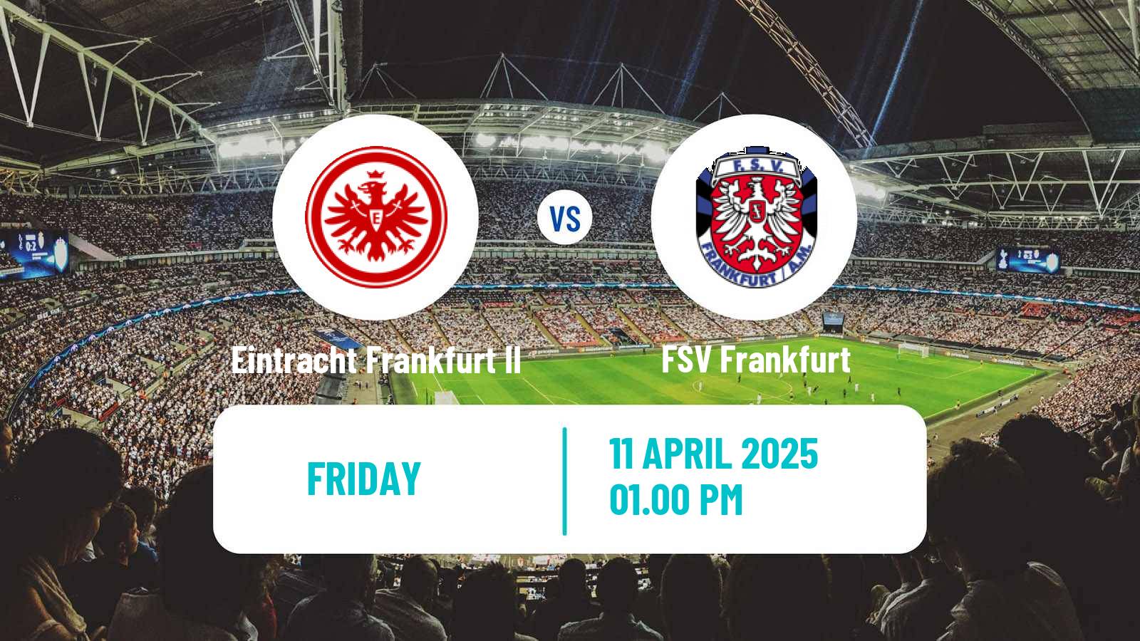 Soccer German Regionalliga Sudwest Eintracht Frankfurt II - FSV Frankfurt