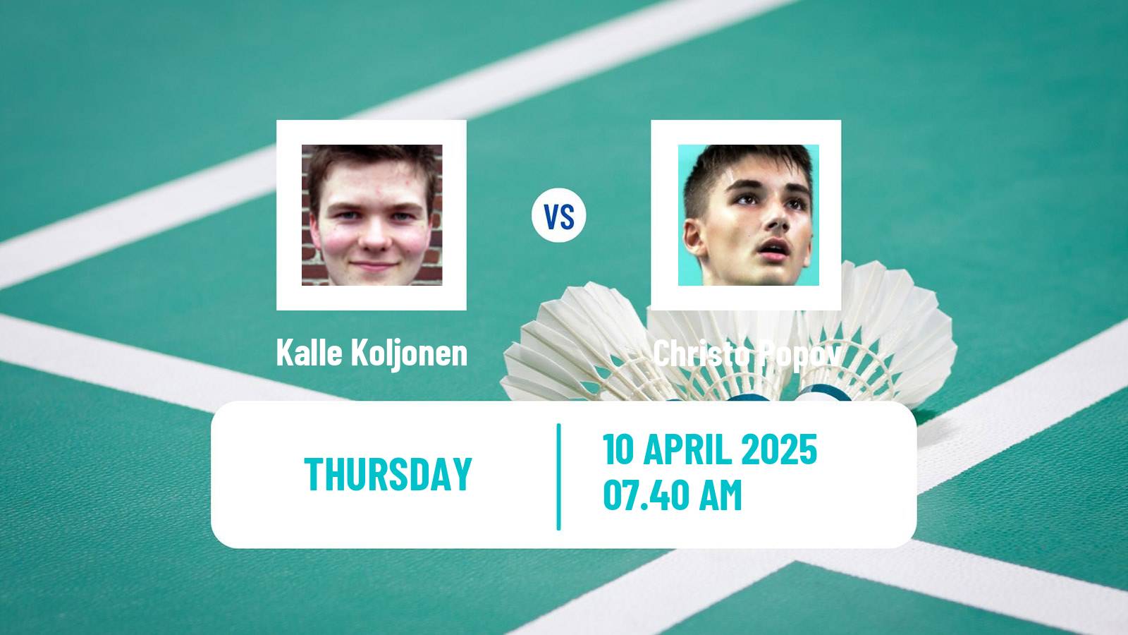 Badminton BWF European Championship Men Kalle Koljonen - Christo Popov