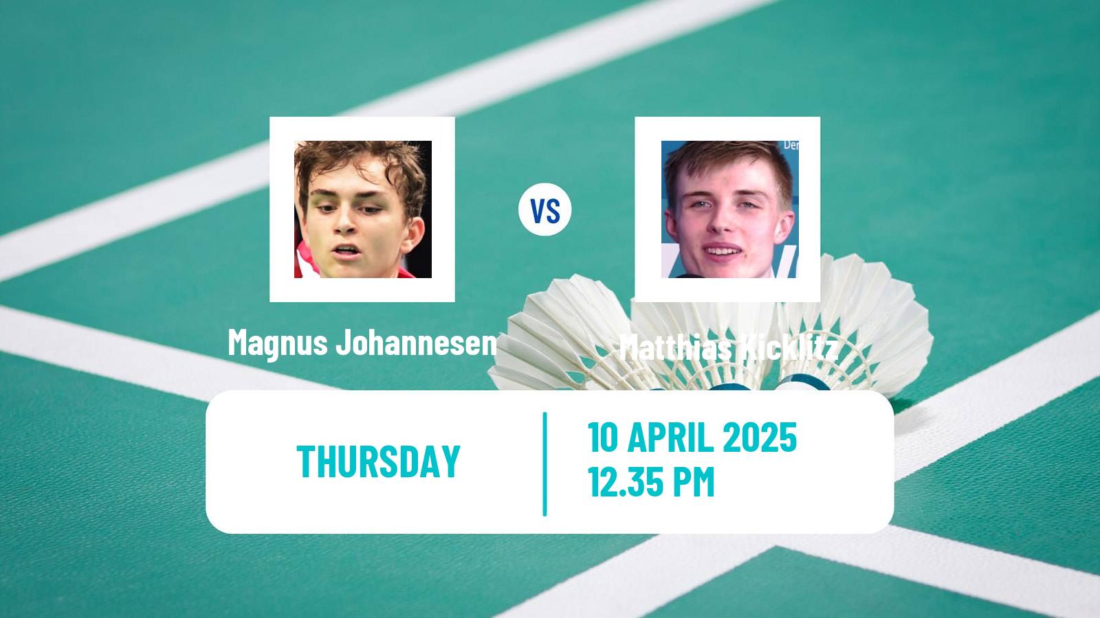 Badminton BWF European Championship Men Magnus Johannesen - Matthias Kicklitz