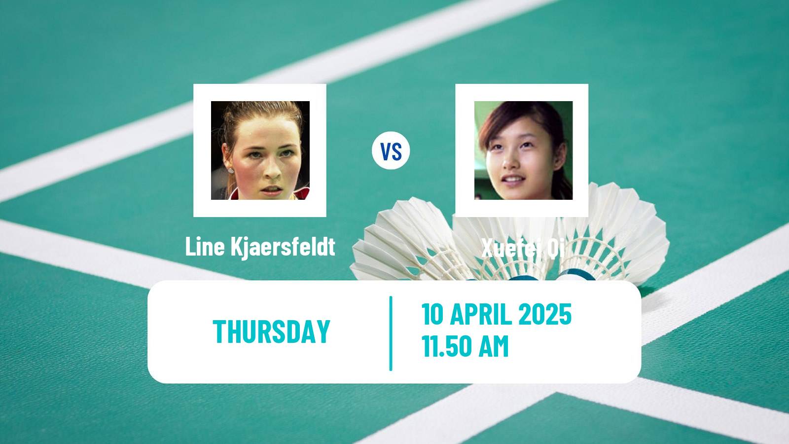 Badminton BWF European Championship Women Line Kjaersfeldt - Xuefei Qi