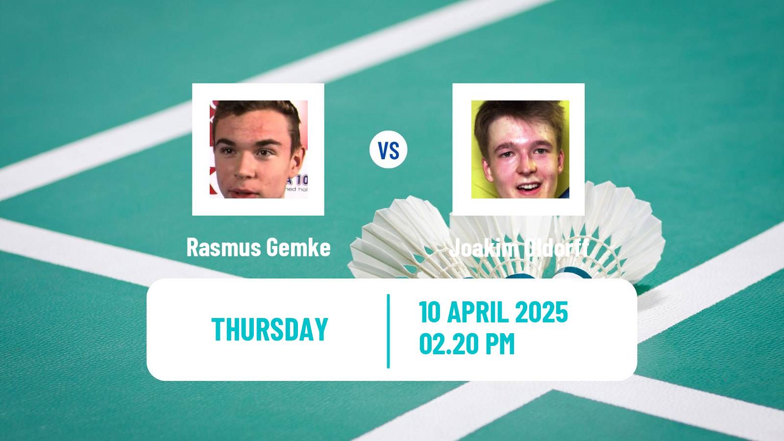 Badminton BWF European Championship Men Rasmus Gemke - Joakim Oldorff