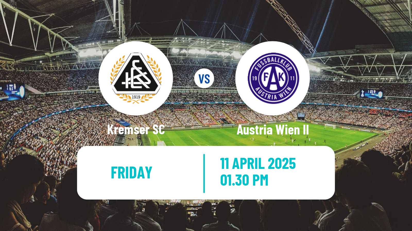 Soccer Austrian Regionalliga East Kremser - Austria Wien II