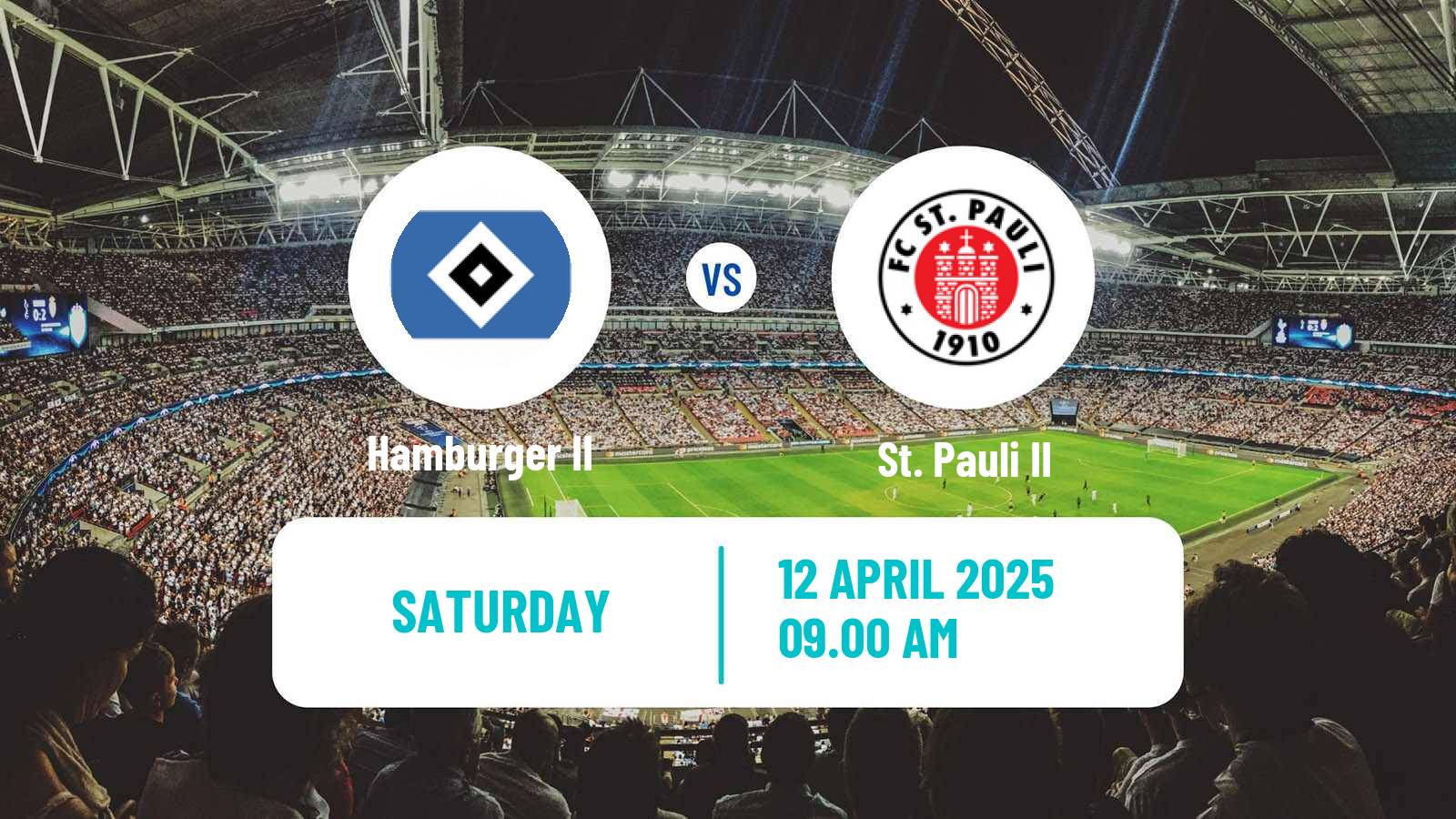 Soccer German Regionalliga North Hamburger II - St. Pauli II