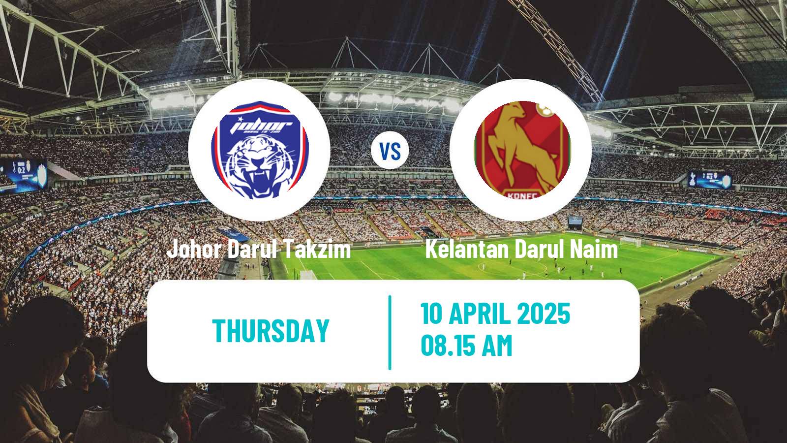 Soccer Malaysian Super League Johor Darul Takzim - Kelantan Darul Naim