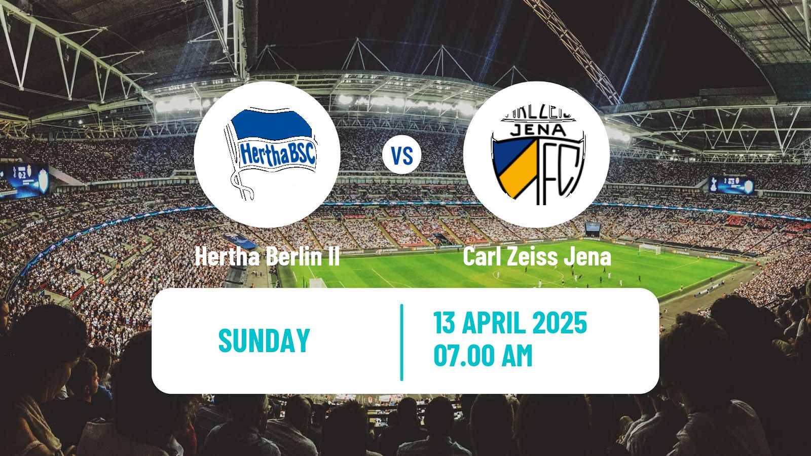 Soccer German Regionalliga Nordost Hertha Berlin II - Carl Zeiss Jena