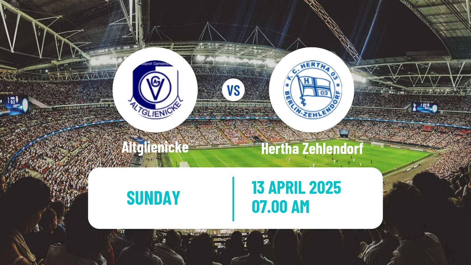 Soccer German Regionalliga Nordost Altglienicke - Hertha Zehlendorf