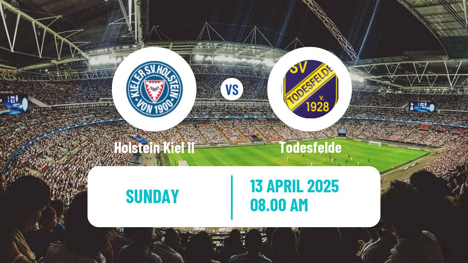 Football German Regionalliga North Holstein Kiel II - Todesfelde