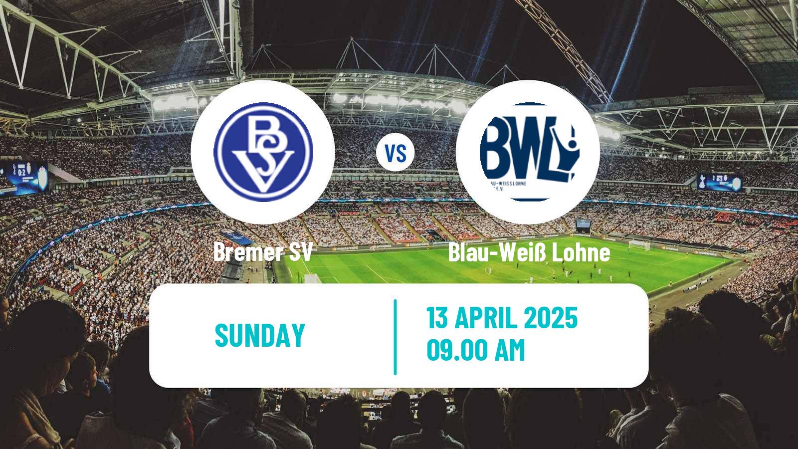 Soccer German Regionalliga North Bremer SV - Blau-Weiß Lohne