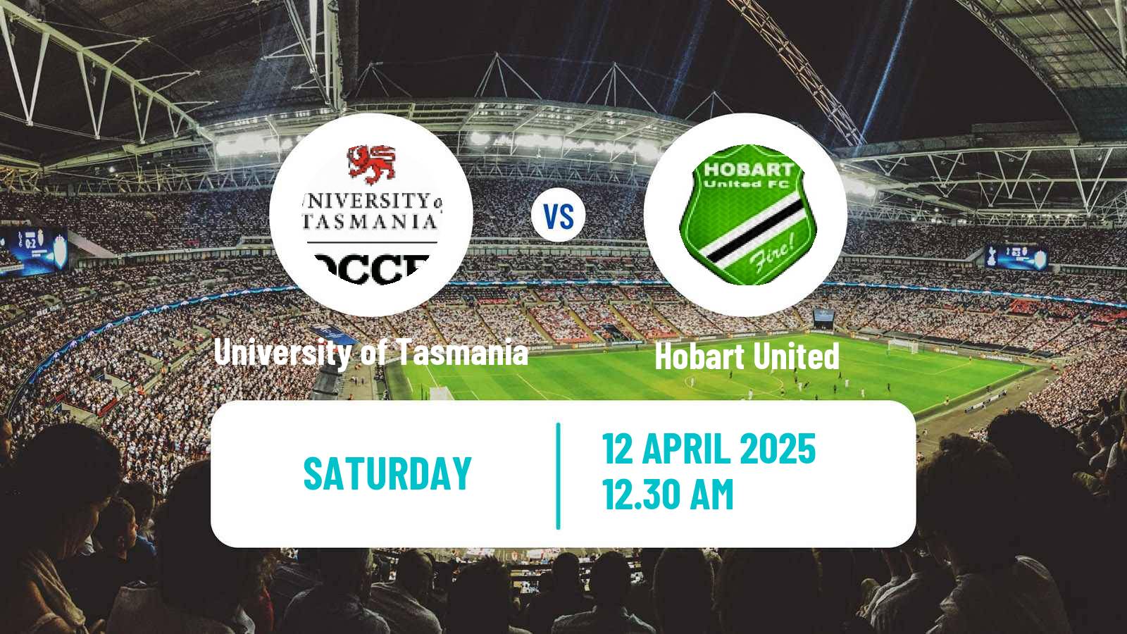 Soccer Australian Tasmania Southern Championship University of Tasmania - Hobart United