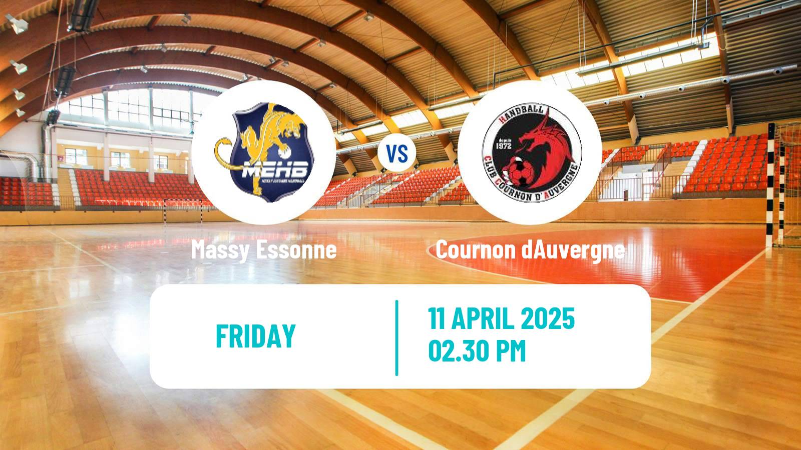 Handball French Proligue Handball Massy Essonne - Cournon dAuvergne