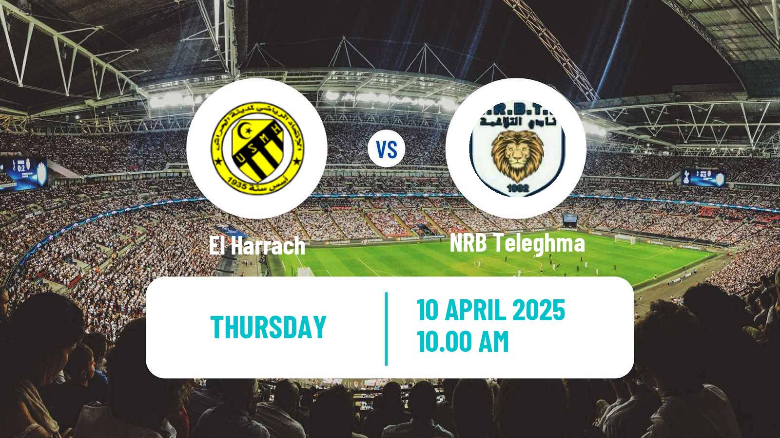Soccer Algerian Ligue 2 El Harrach - Teleghma