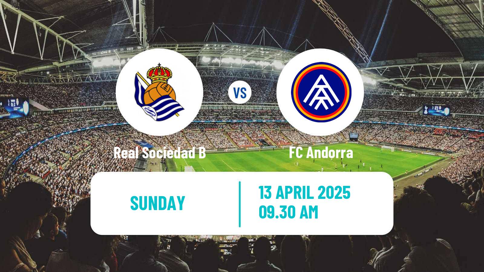Soccer Spanish Primera RFEF Group 1 Real Sociedad B - FC Andorra