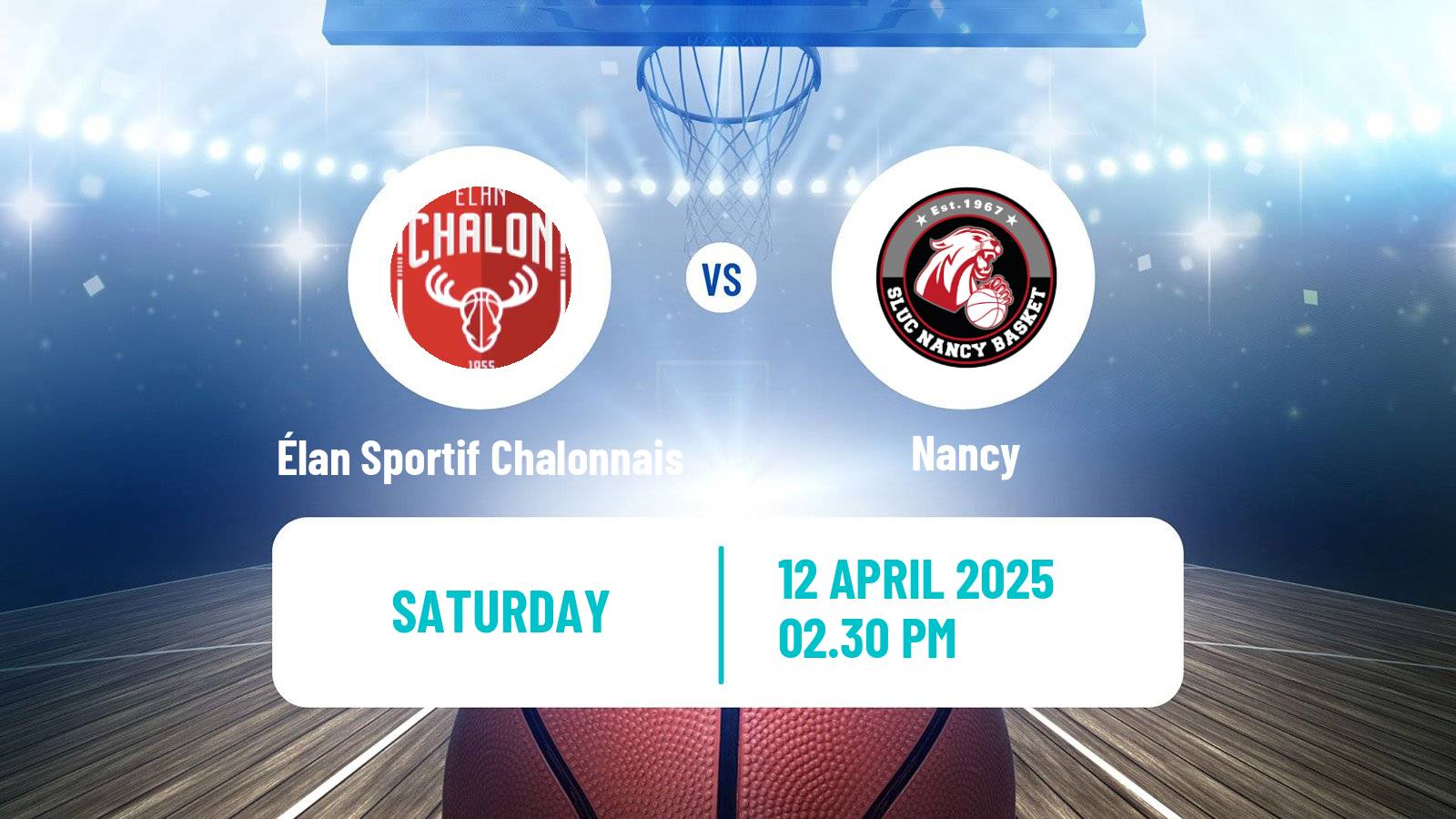 Basketball French LNB Élan Sportif Chalonnais - Nancy